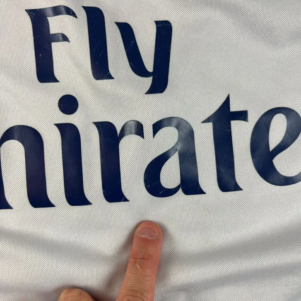Adidas Real Madrid 2016 Fly Emirates Jersey Polo Climacool Long Sleeve S